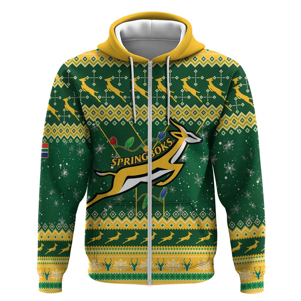 South Africa Christmas Rugby Hoodie Springboks Geseende Kersfees LT15
