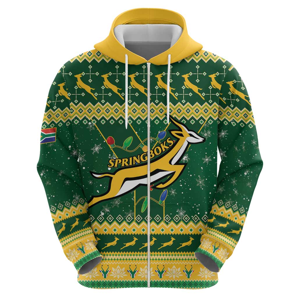 South Africa Christmas Rugby Hoodie Springboks Geseende Kersfees LT15