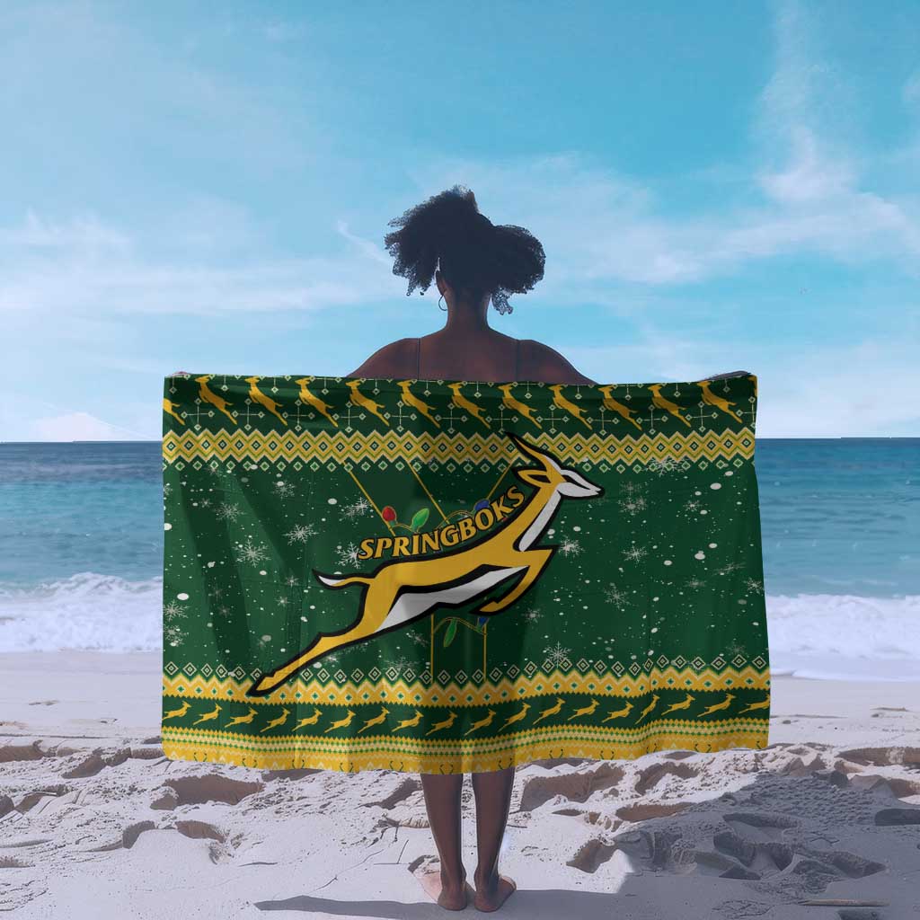South Africa Christmas Rugby Sarong Springboks Geseende Kersfees LT15