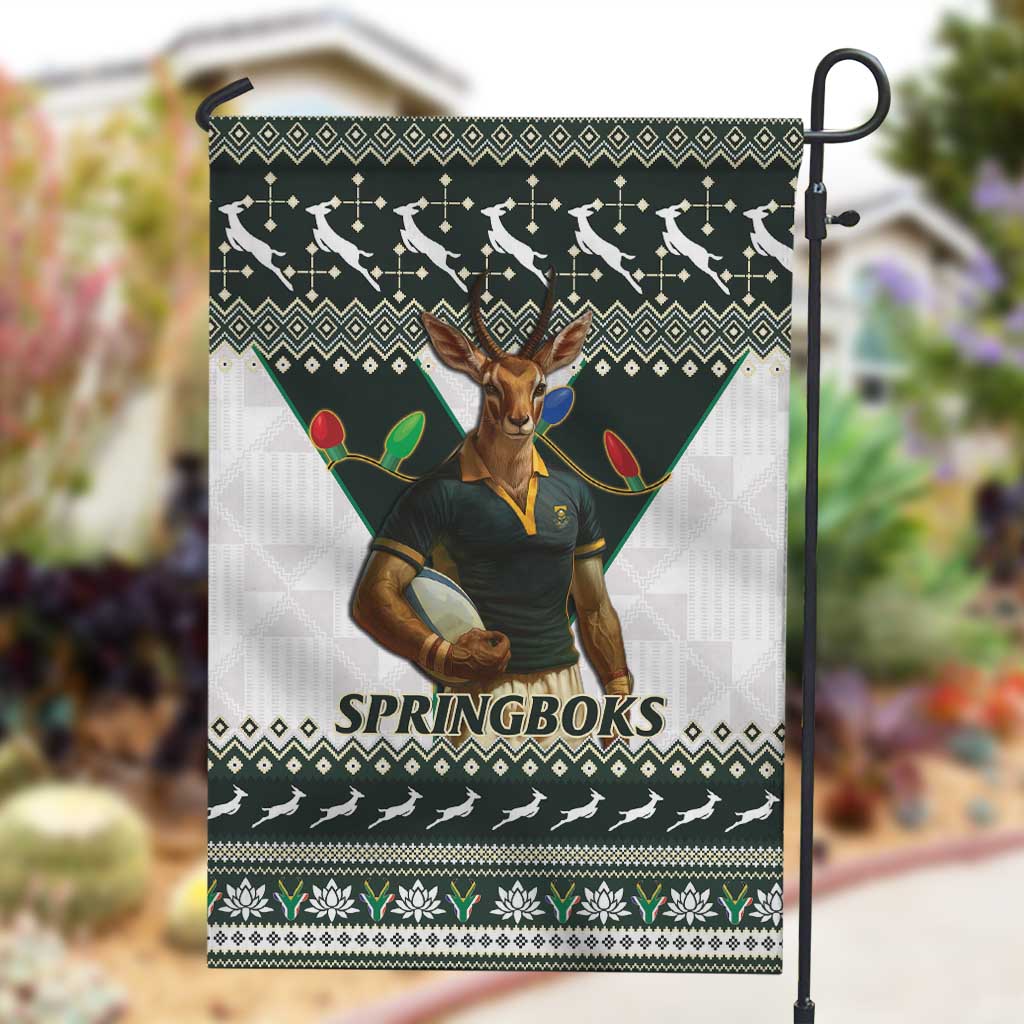 South Africa Christmas Rugby Garden Flag Springboks Mascot Mix African Pattern LT15