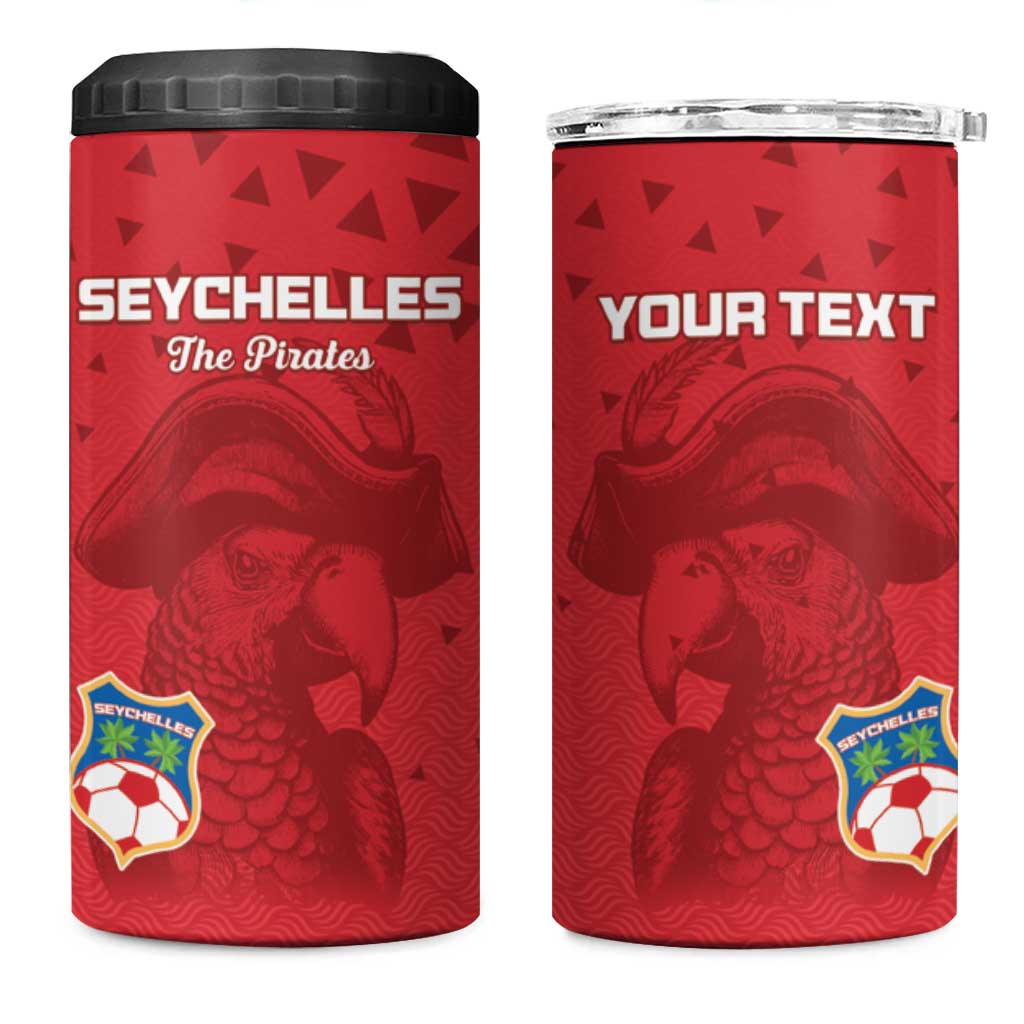 Custom Afro Seychelles Football 4 in 1 Can Cooler Tumbler Pirate Parrot LT15