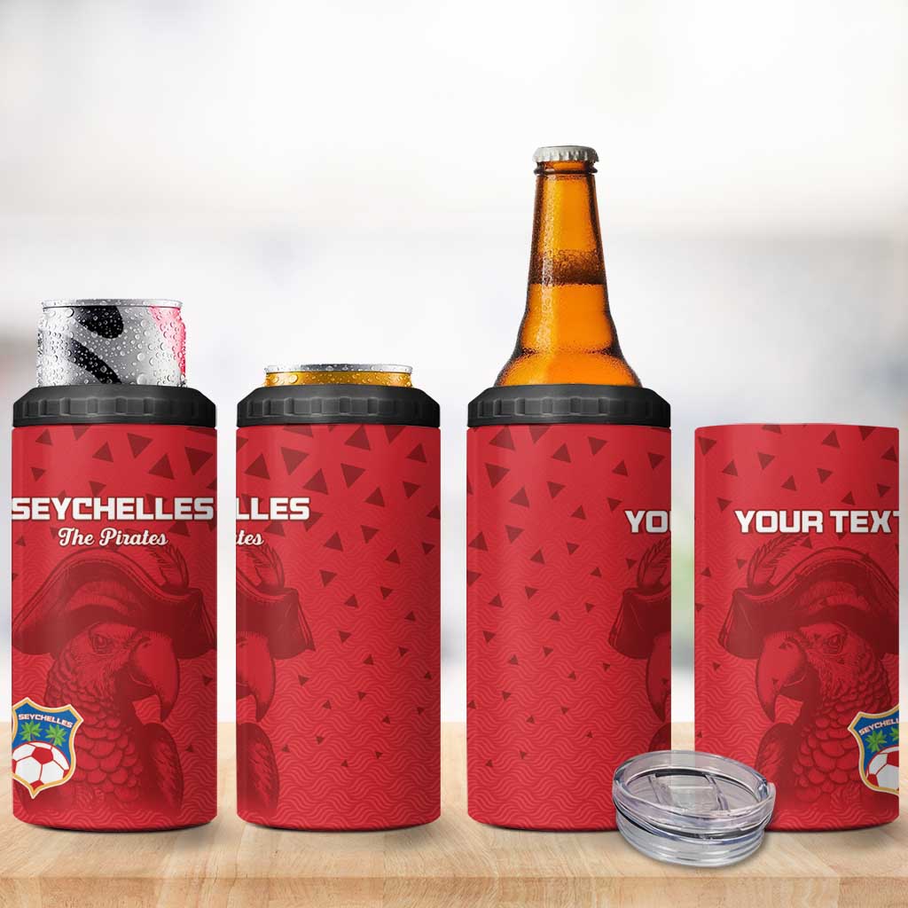 Custom Afro Seychelles Football 4 in 1 Can Cooler Tumbler Pirate Parrot LT15