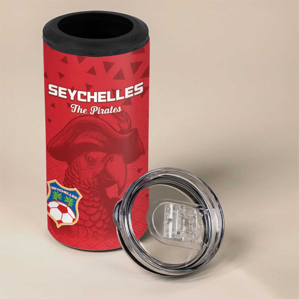 Custom Afro Seychelles Football 4 in 1 Can Cooler Tumbler Pirate Parrot LT15