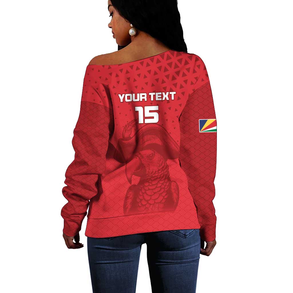 Custom Afro Seychelles Football Off Shoulder Sweater Pirate Parrot LT15
