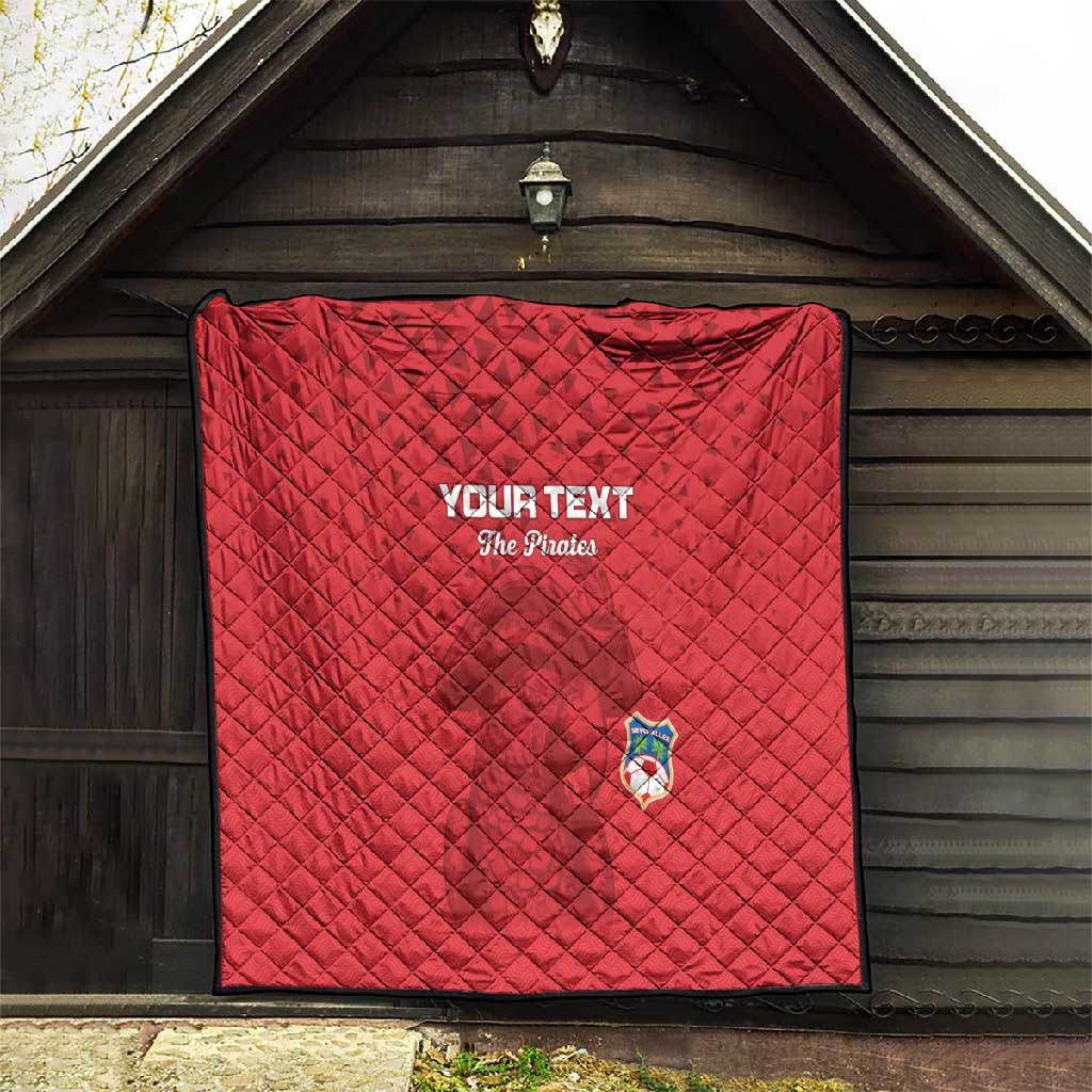 Custom Afro Seychelles Football Quilt Pirate Parrot LT15