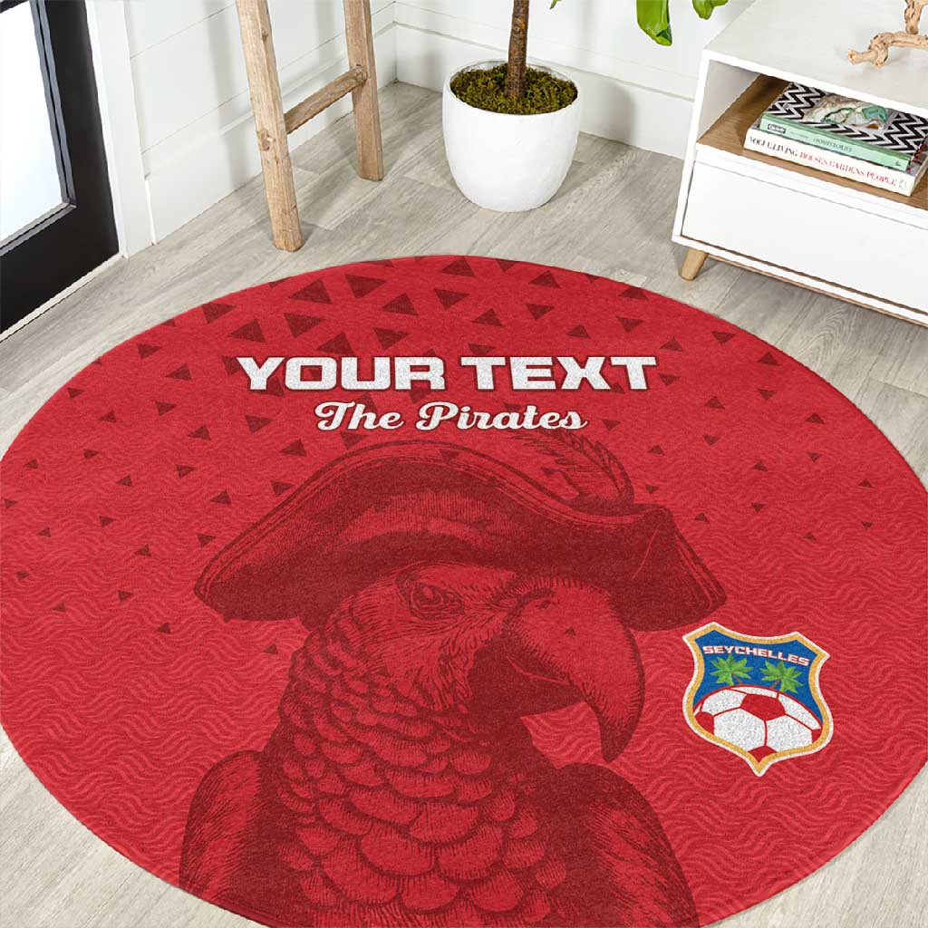 Custom Afro Seychelles Football Round Carpet Pirate Parrot LT15