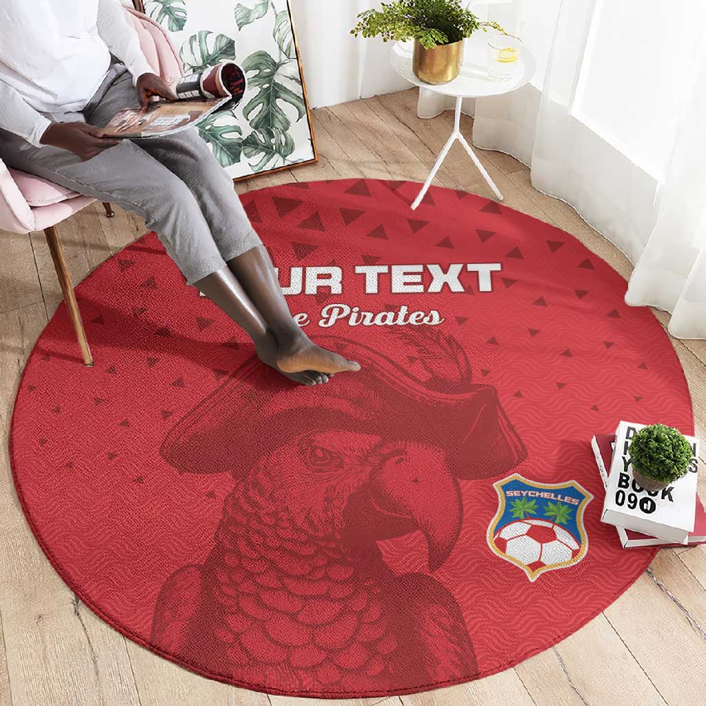 Custom Afro Seychelles Football Round Carpet Pirate Parrot LT15