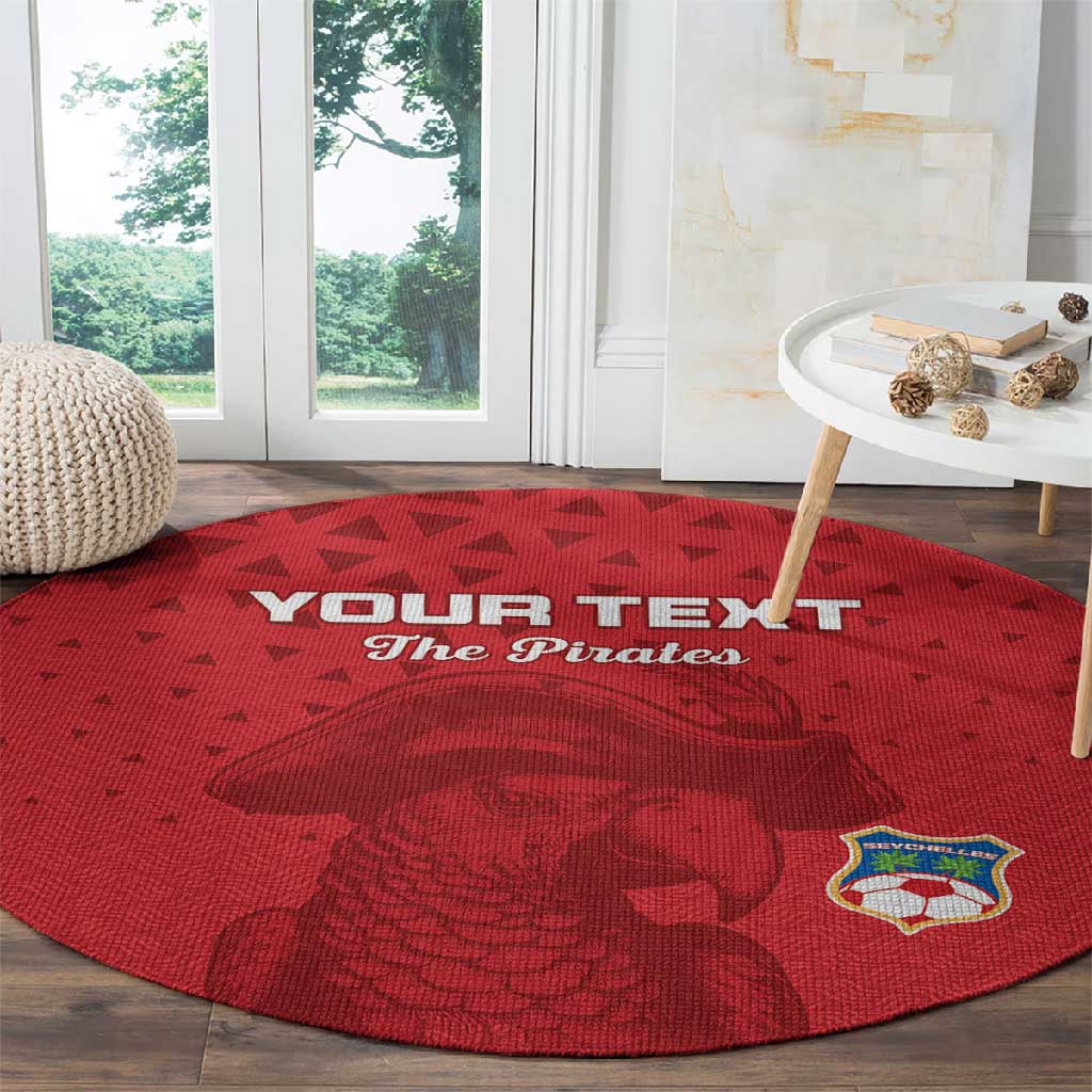 Custom Afro Seychelles Football Round Carpet Pirate Parrot LT15