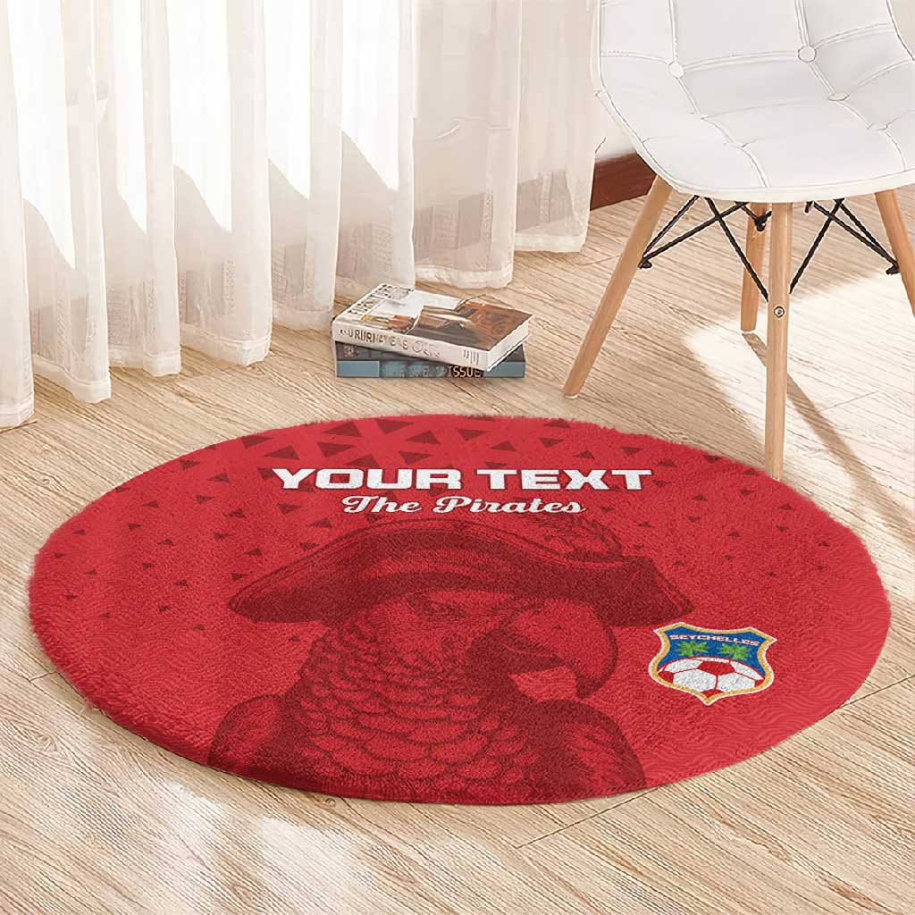 Custom Afro Seychelles Football Round Carpet Pirate Parrot LT15