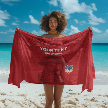 Custom Afro Seychelles Football Sarong Pirate Parrot LT15
