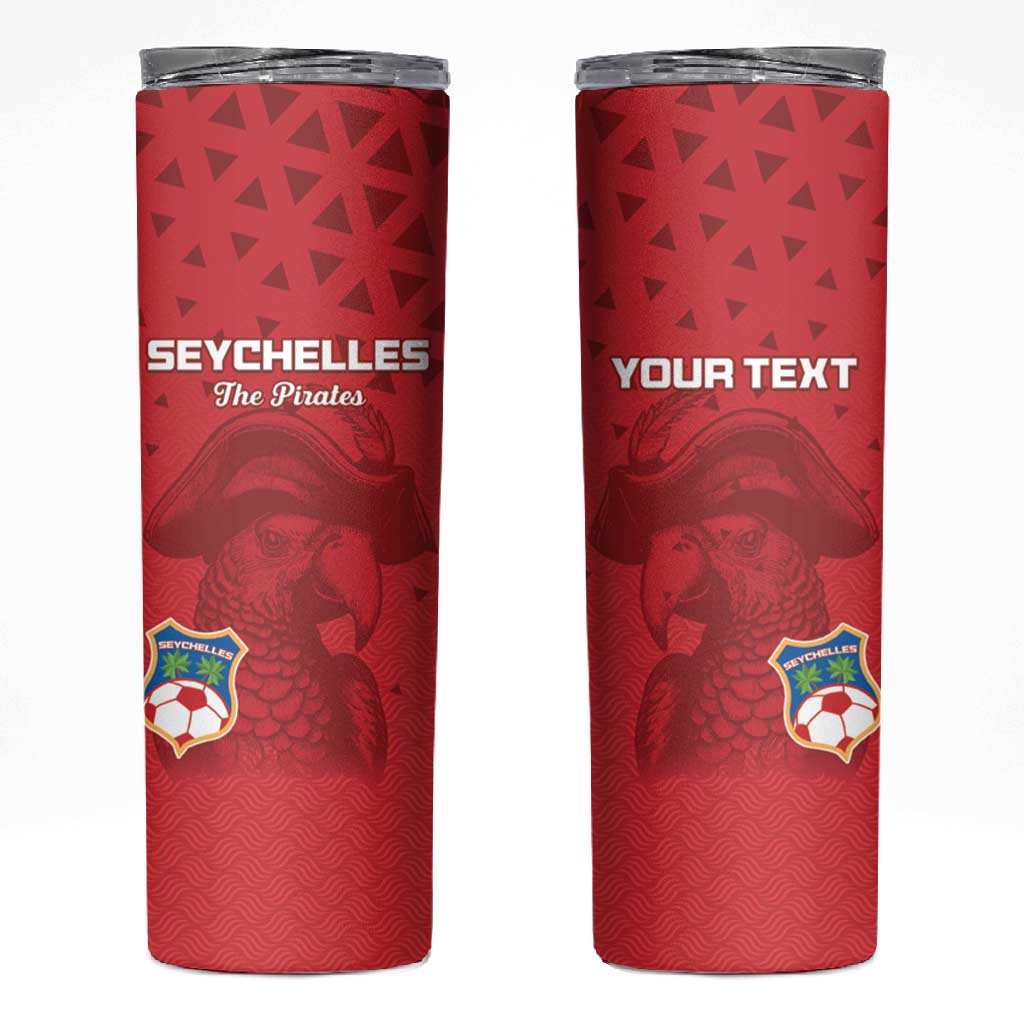 Custom Afro Seychelles Football Skinny Tumbler Pirate Parrot LT15