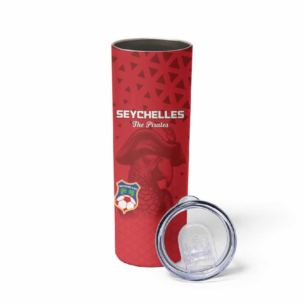 Custom Afro Seychelles Football Skinny Tumbler Pirate Parrot LT15