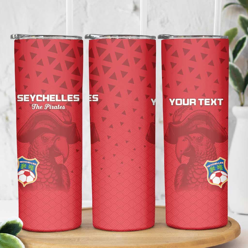 Custom Afro Seychelles Football Skinny Tumbler Pirate Parrot LT15