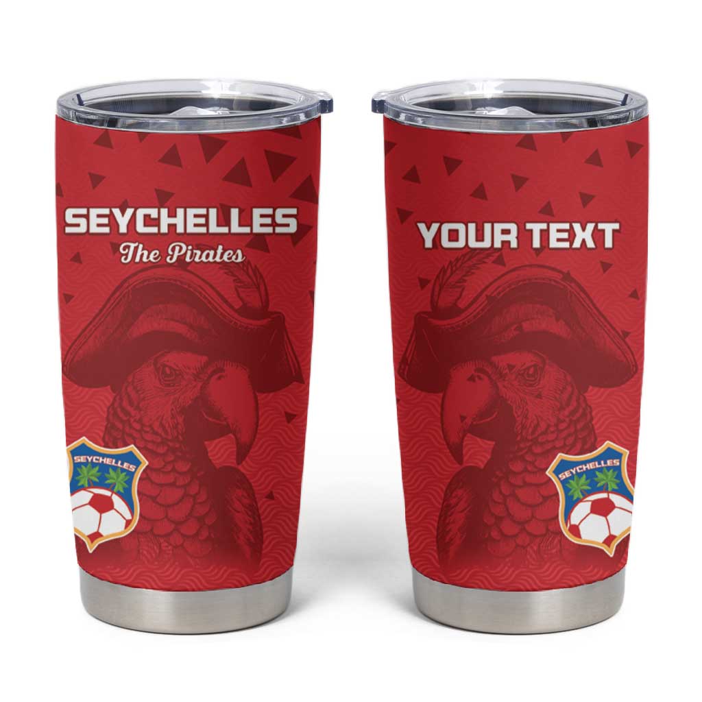 Custom Afro Seychelles Football Tumbler Cup Pirate Parrot LT15