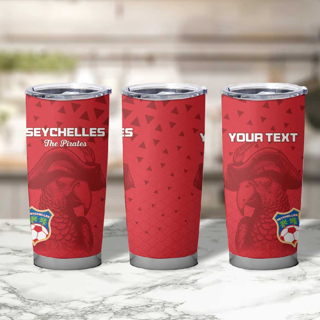 Custom Afro Seychelles Football Tumbler Cup Pirate Parrot LT15