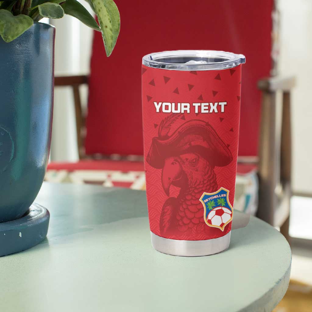 Custom Afro Seychelles Football Tumbler Cup Pirate Parrot LT15