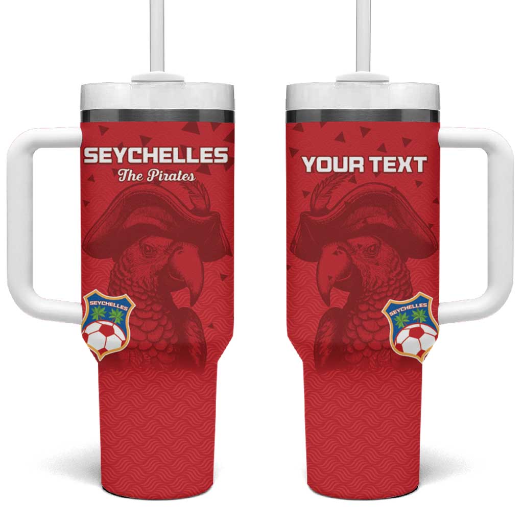 Custom Afro Seychelles Football Tumbler With Handle Pirate Parrot LT15