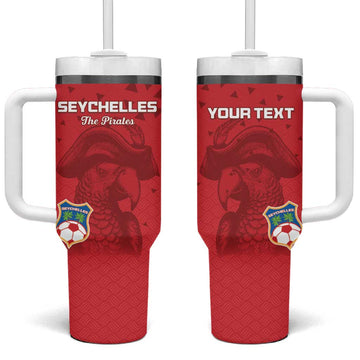 Custom Afro Seychelles Football Tumbler With Handle Pirate Parrot LT15