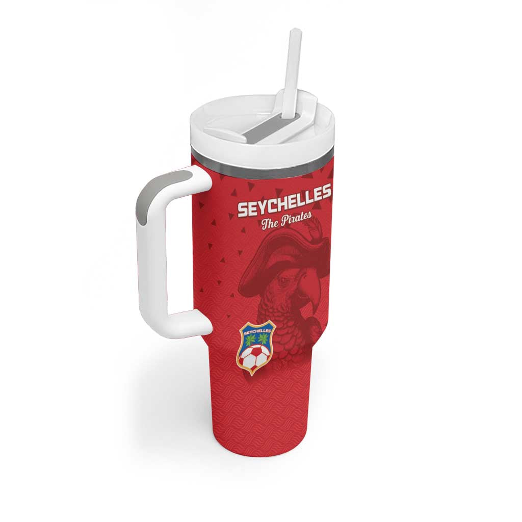 Custom Afro Seychelles Football Tumbler With Handle Pirate Parrot LT15