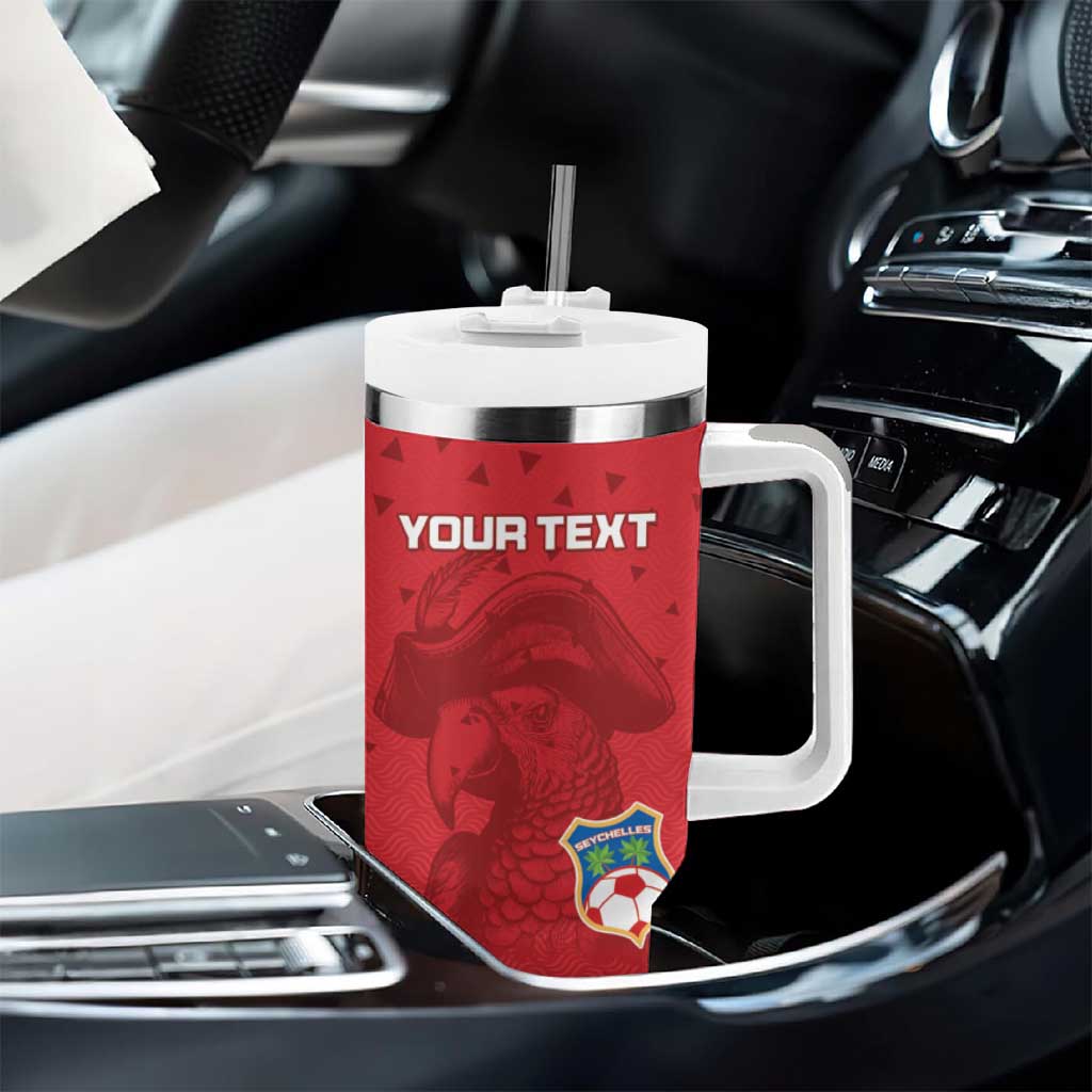 Custom Afro Seychelles Football Tumbler With Handle Pirate Parrot LT15