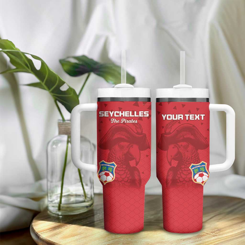 Custom Afro Seychelles Football Tumbler With Handle Pirate Parrot LT15