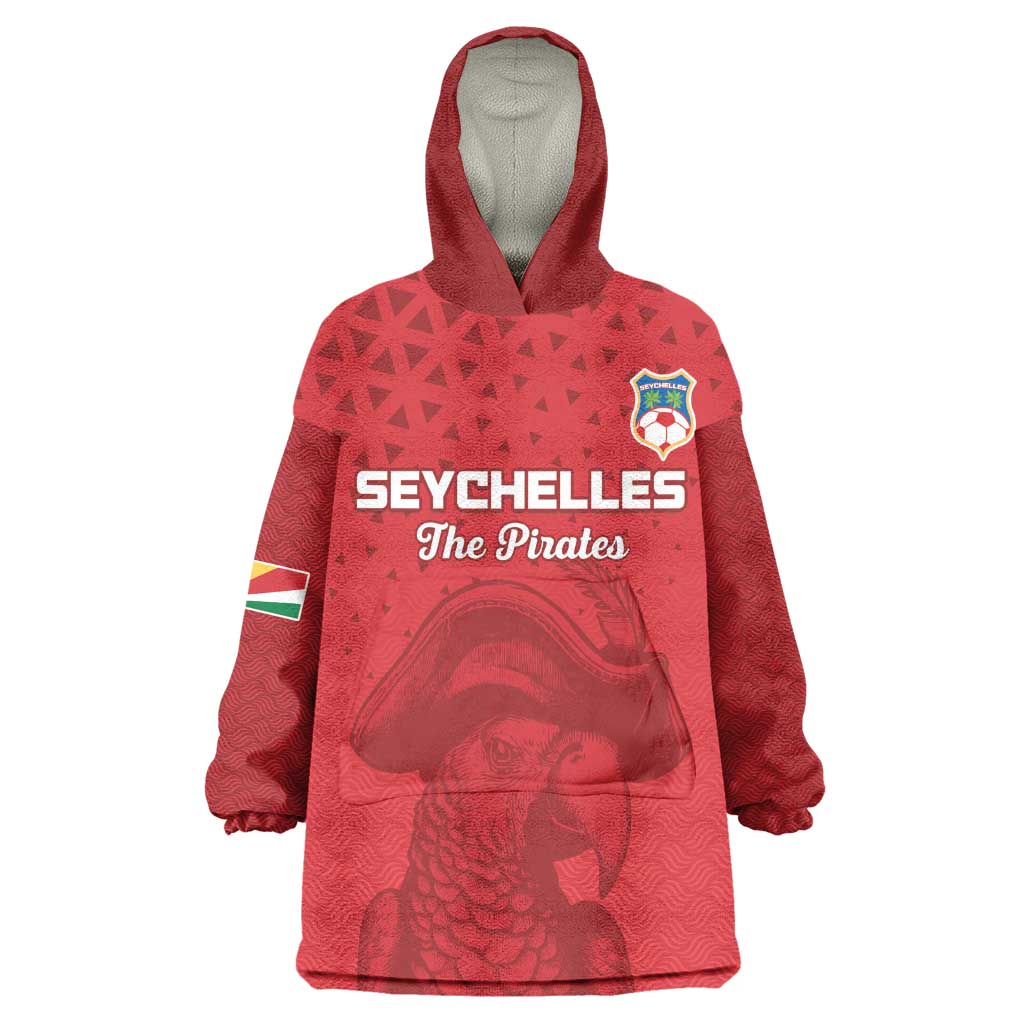 Custom Afro Seychelles Football Wearable Blanket Hoodie Pirate Parrot LT15