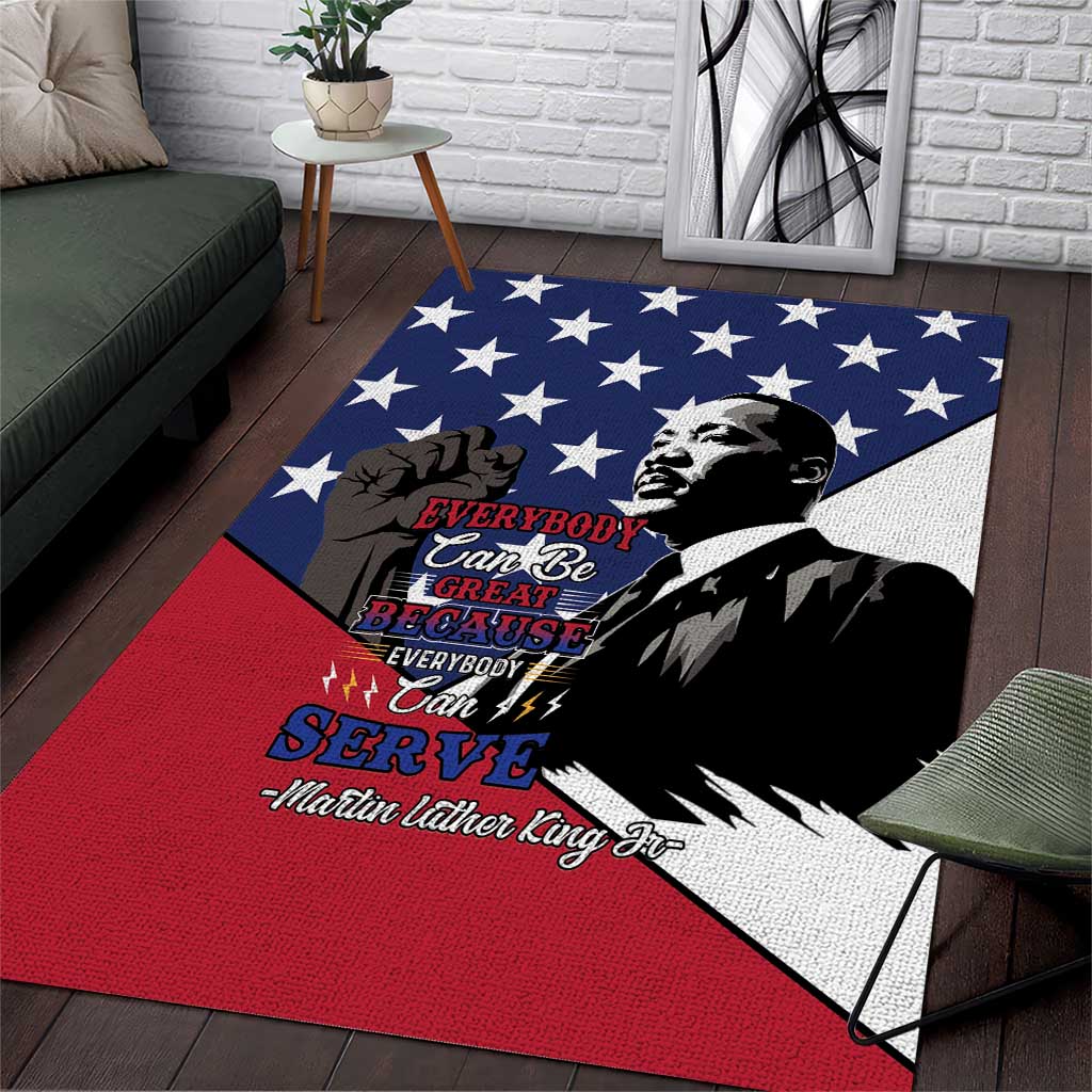 Black Americans Happy MLK Day Area Rug Everybody Can Be Great Because Everybody Can Serve LT15