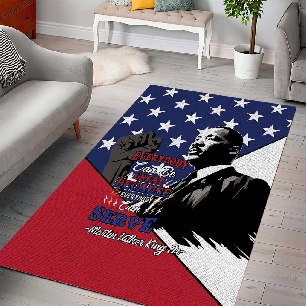 Black Americans Happy MLK Day Area Rug Everybody Can Be Great Because Everybody Can Serve LT15
