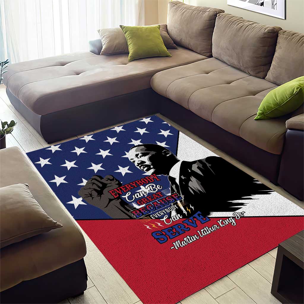 Black Americans Happy MLK Day Area Rug Everybody Can Be Great Because Everybody Can Serve LT15