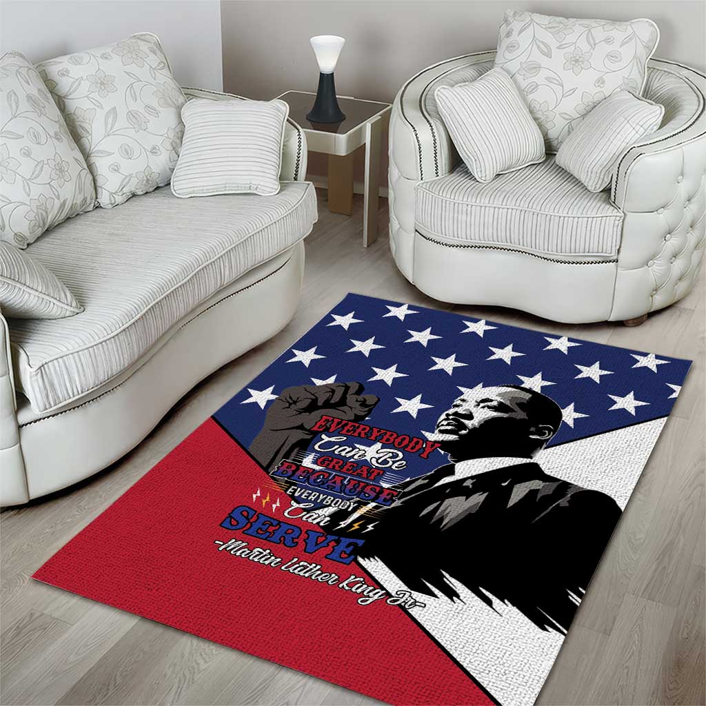 Black Americans Happy MLK Day Area Rug Everybody Can Be Great Because Everybody Can Serve LT15