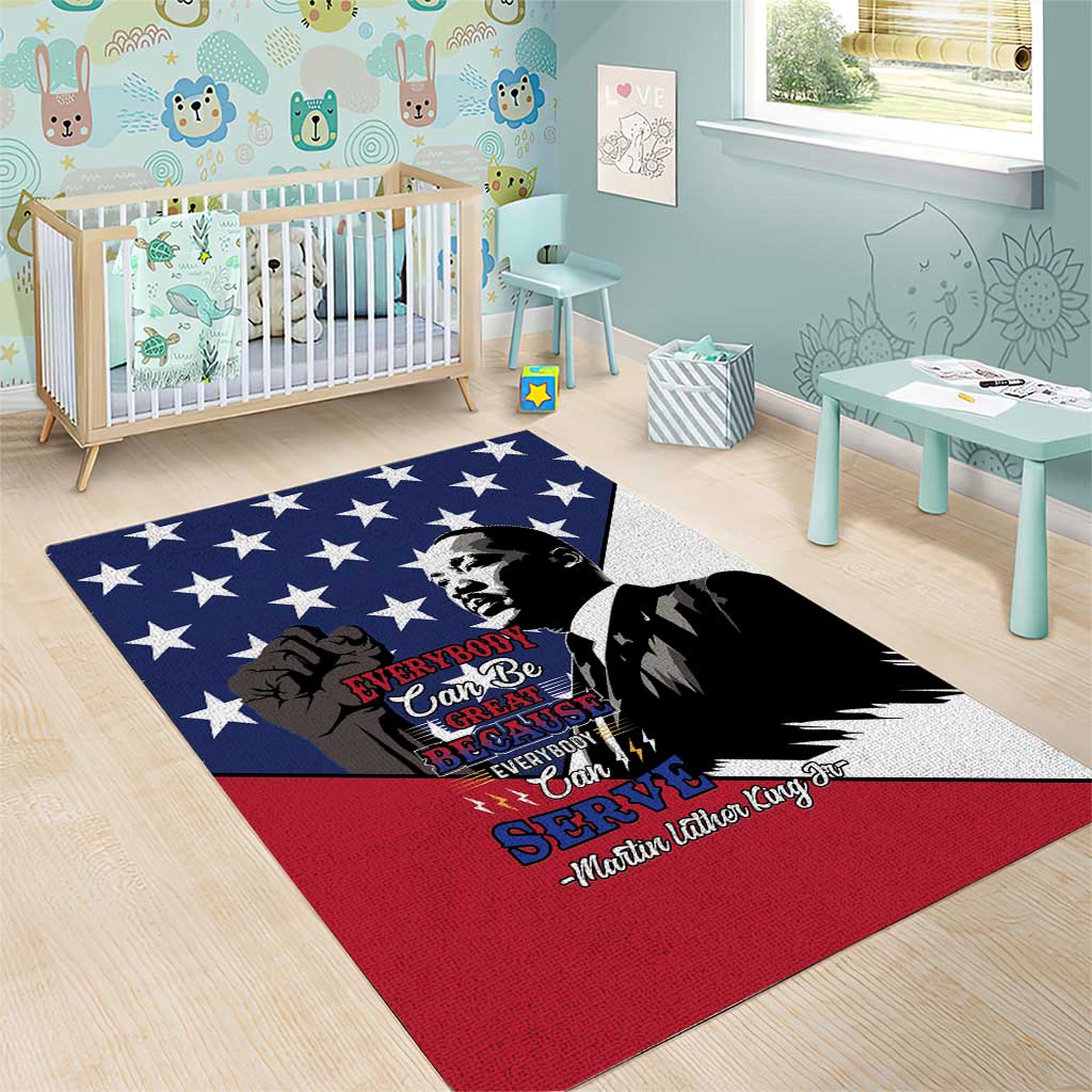 Black Americans Happy MLK Day Area Rug Everybody Can Be Great Because Everybody Can Serve LT15