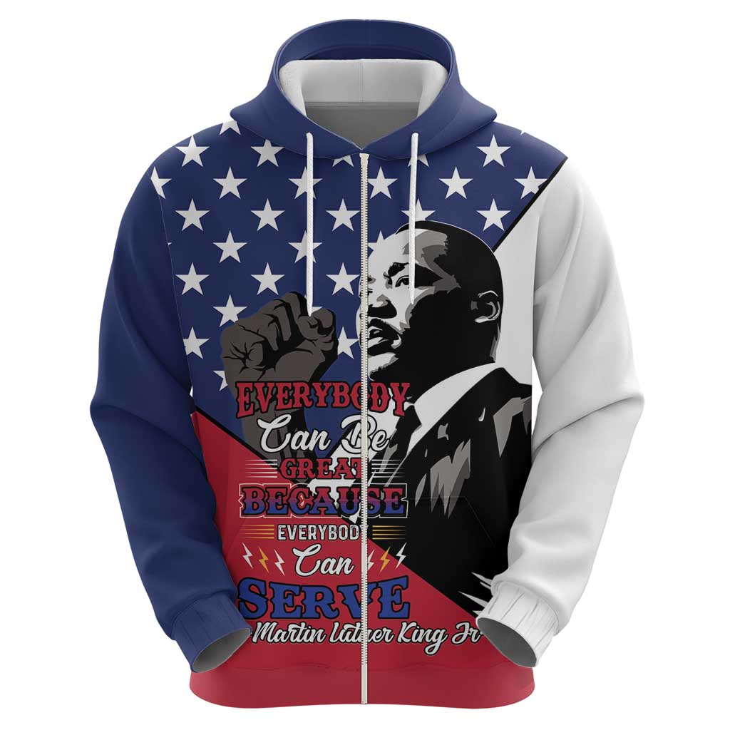 Happy MLK Day Hoodie Everybody Can Be Great Because Everybody Can Serve LT15