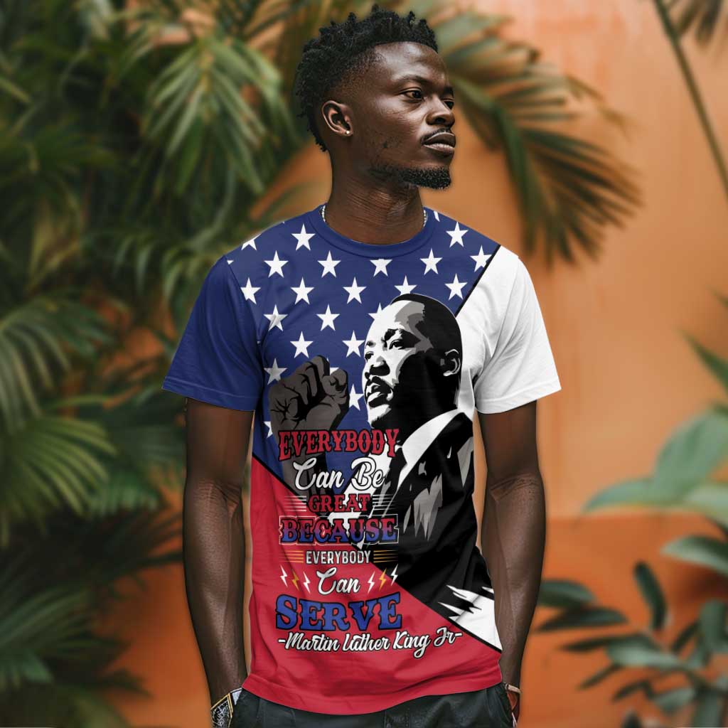 Black Americans Happy MLK Day T shirt Everybody Can Be Great Because Everybody Can Serve LT15