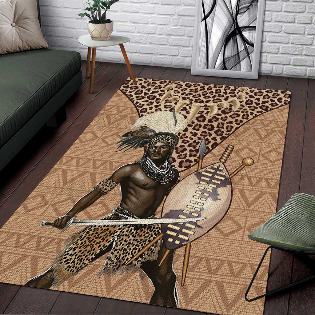 South Africa Zulu People Area Rug Zulu Warrior - African Pattern LT15