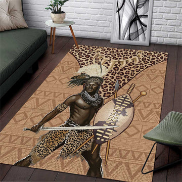 South Africa Zulu People Area Rug Zulu Warrior - African Pattern LT15