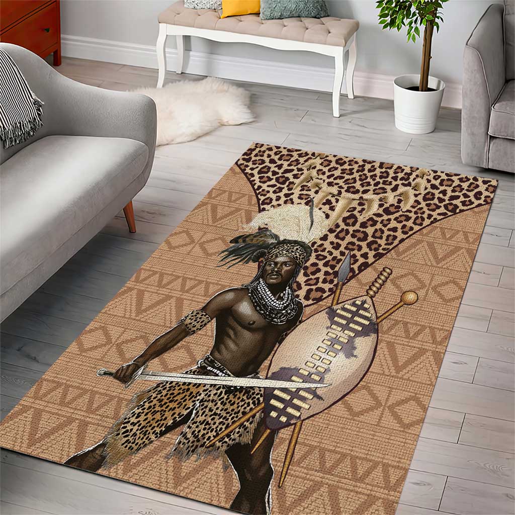 South Africa Zulu People Area Rug Zulu Warrior - African Pattern LT15