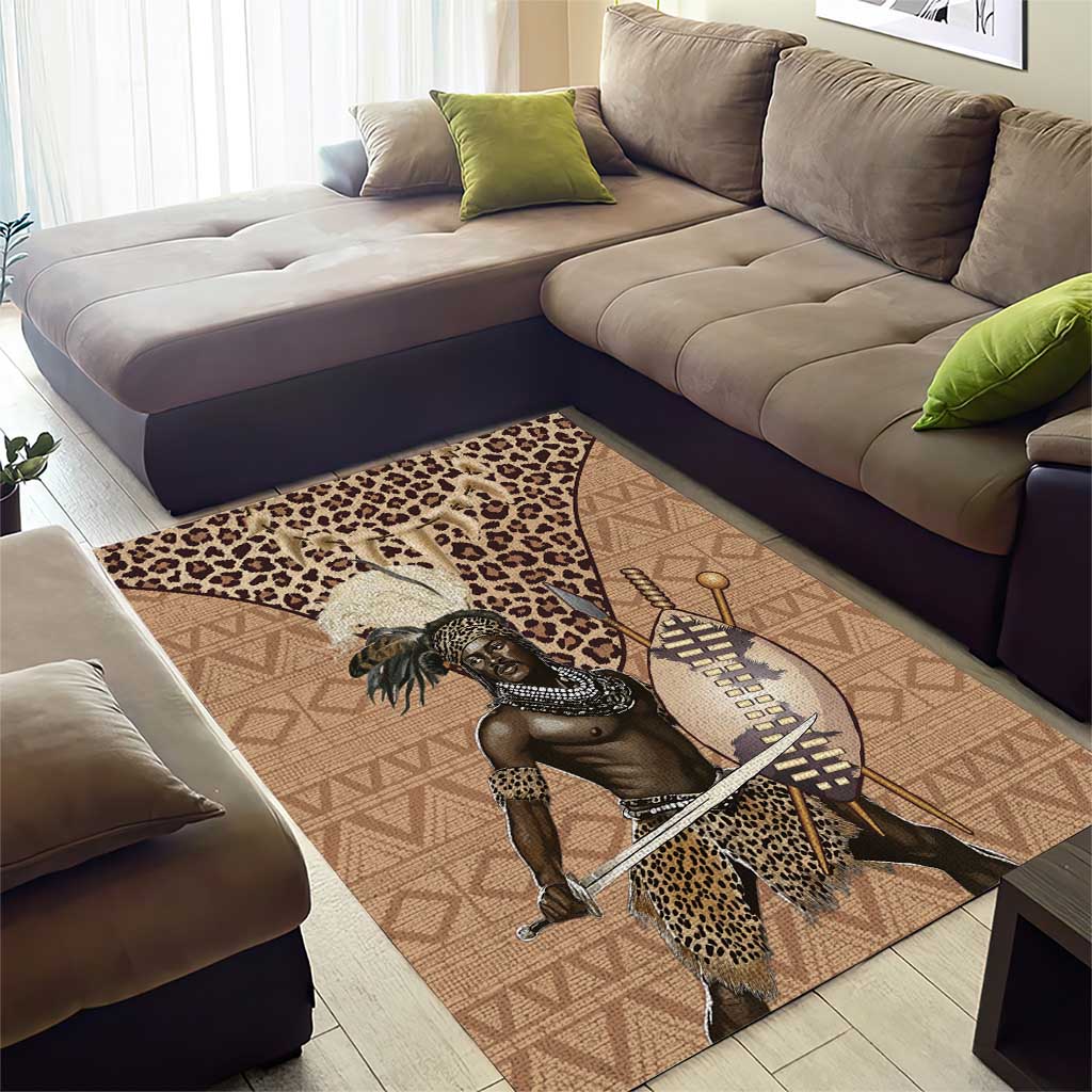 South Africa Zulu People Area Rug Zulu Warrior - African Pattern LT15