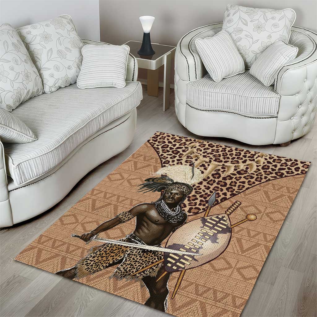 South Africa Zulu People Area Rug Zulu Warrior - African Pattern LT15