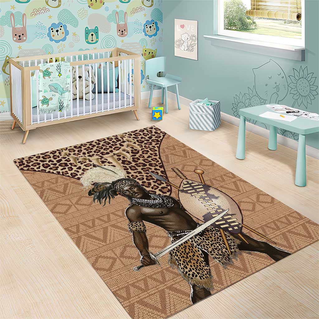 South Africa Zulu People Area Rug Zulu Warrior - African Pattern LT15