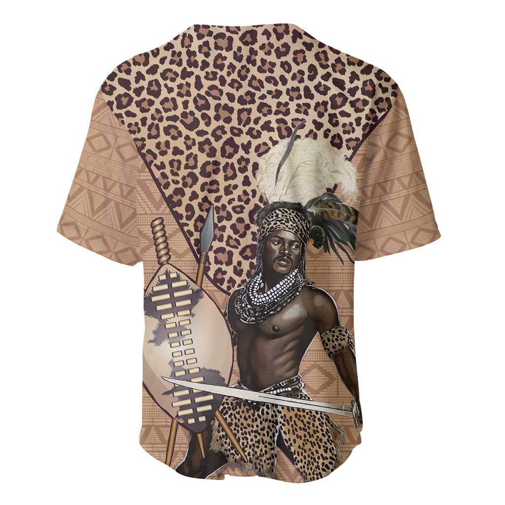 South Africa Zulu People Baseball Jersey Zulu Warrior - African Pattern LT15