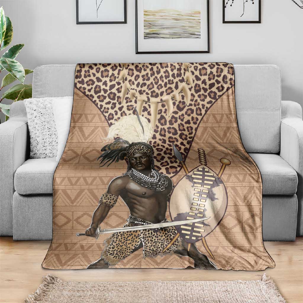 South Africa Zulu People Blanket Zulu Warrior - African Pattern LT15
