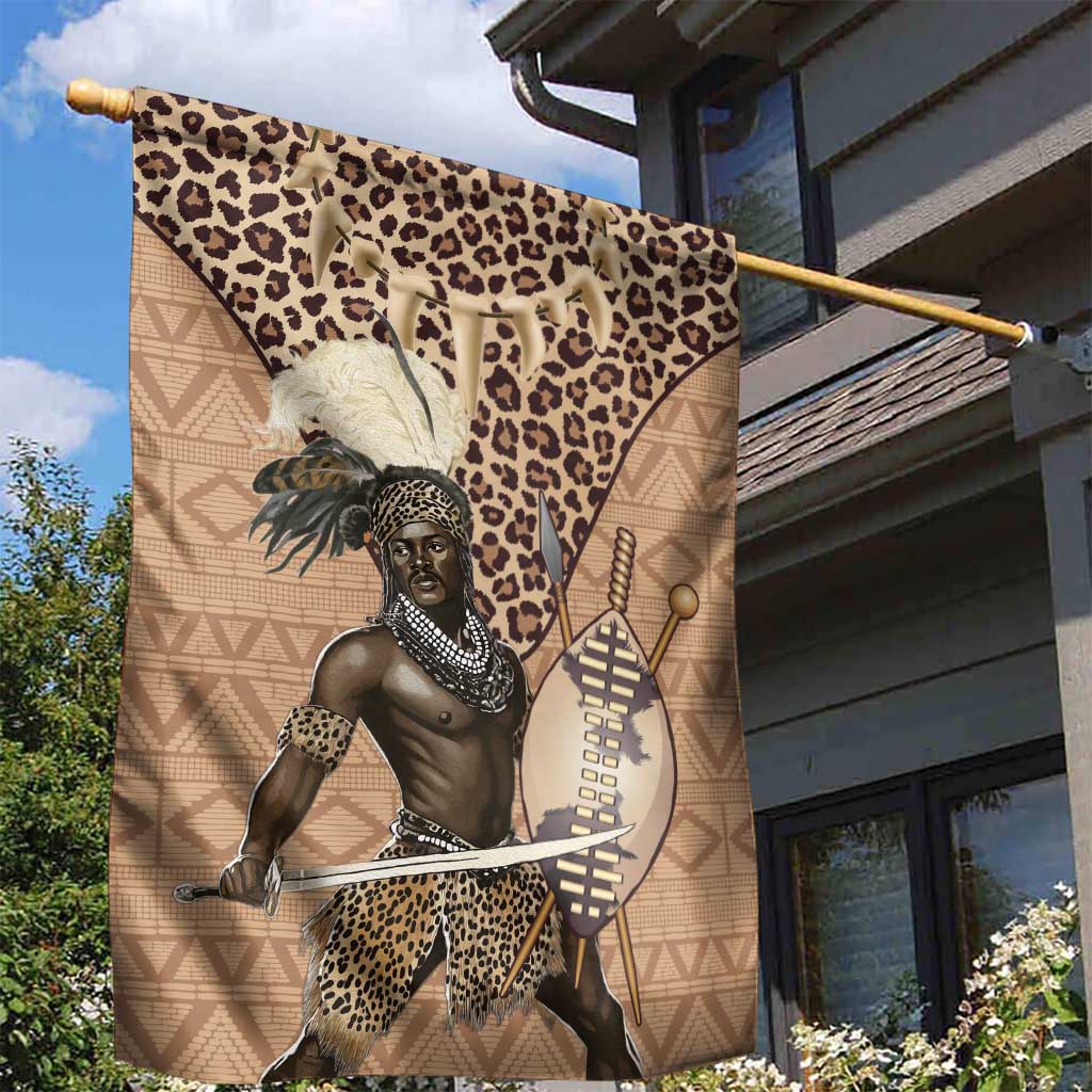 South Africa Zulu People Garden Flag Zulu Warrior - African Pattern LT15
