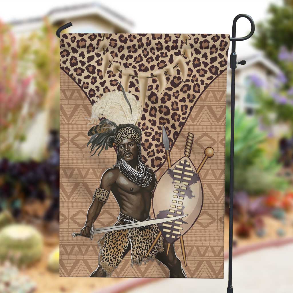South Africa Zulu People Garden Flag Zulu Warrior - African Pattern LT15