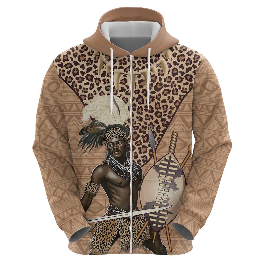 South Africa Zulu People Hoodie Zulu Warrior LT15