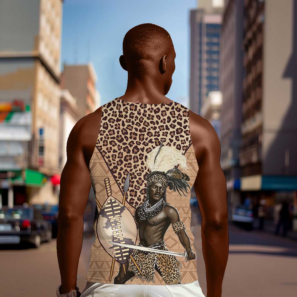 South Africa Zulu People Men Tank Top Zulu Warrior - African Pattern LT15