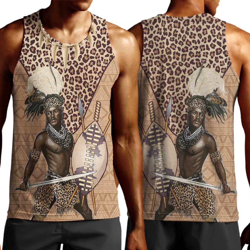 South Africa Zulu People Men Tank Top Zulu Warrior - African Pattern LT15