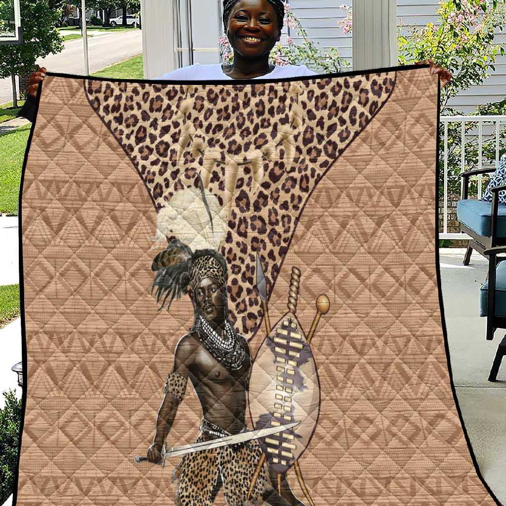 South Africa Zulu People Quilt Zulu Warrior - African Pattern LT15