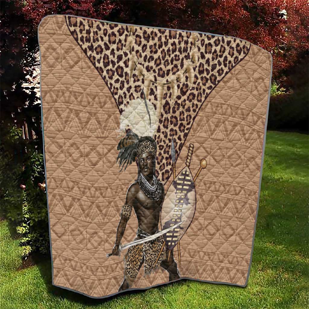 South Africa Zulu People Quilt Zulu Warrior - African Pattern LT15