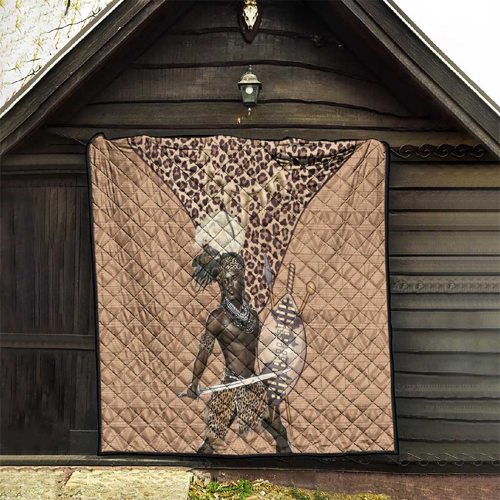 South Africa Zulu People Quilt Zulu Warrior - African Pattern LT15