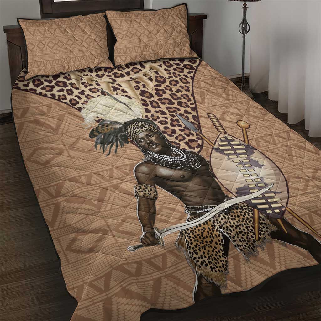South Africa Zulu People Quilt Bed Set Zulu Warrior - African Pattern LT15